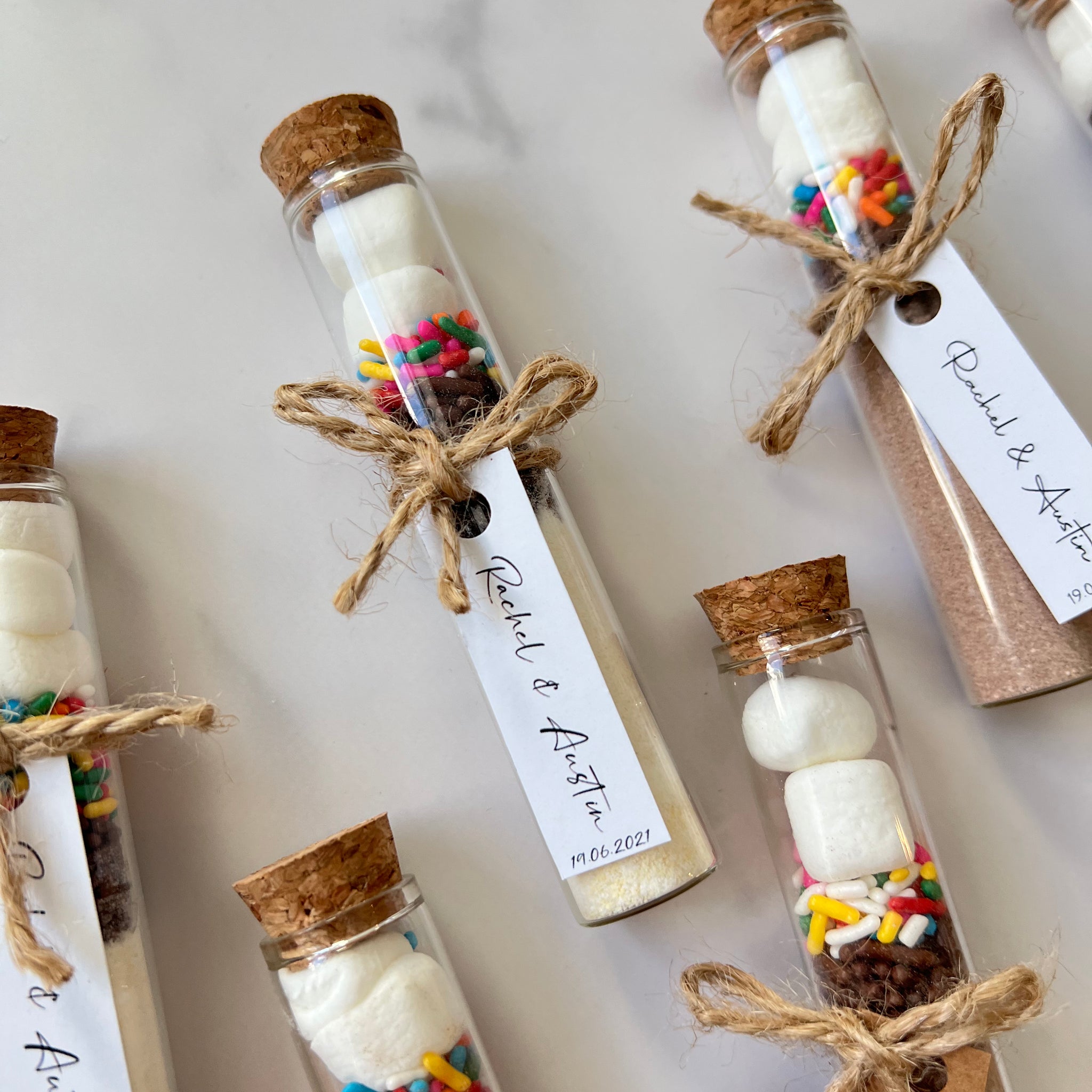 Personalized Hot Chocolate Favors for Holiday Events - Custom Winter Gifts
