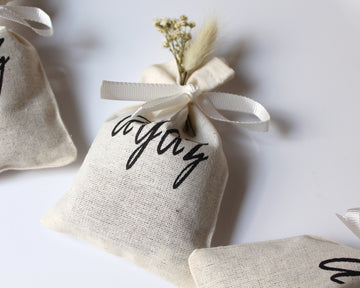 Lavender Sachet Bag Party Favors, Rustic Wedding Favors, Personalized Favors Bag, Boho Party Gift, Custom Lavender Bag, Bridal Shower Favors