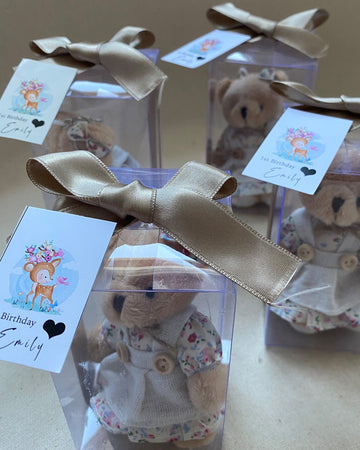 Teddy Bear Baby Shower Favors, Personalized Baptism Gift Girl, Birthday Party Favor, Teddy Bear Party, Bear Gender Reveal, Baby Shower Decor