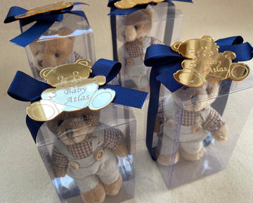Plush Teddy Bear Keychain Favors, Welcoming Baby Gifts, Baptism Baby, Baby Shower Gifts, Personalized Mi Bautizo Favors, Baby Boy Favors
